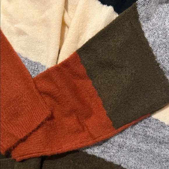 Fall Color Block Women's Cardigan - Picture 3 of 4